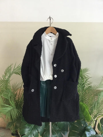 Cappotto boucle da 6 a 12 anni e Xs e S donna