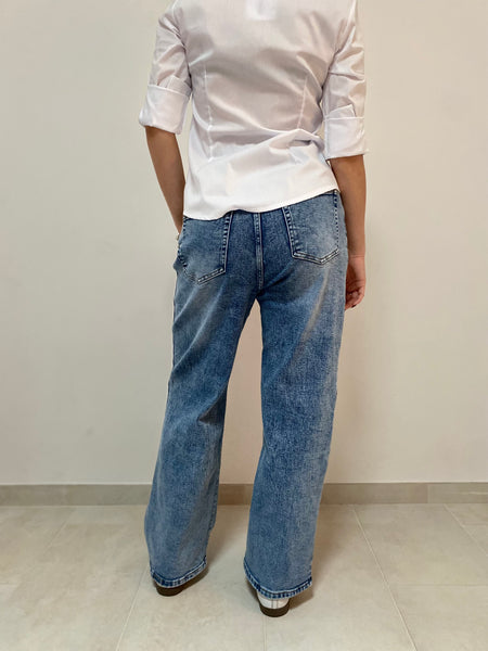Denim stretch pince  stonewash XS a L