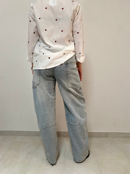 Denim cucitura davanti ed extra tasca laterale da XS a L