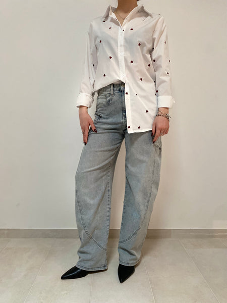Denim cucitura davanti ed extra tasca laterale da XS a L