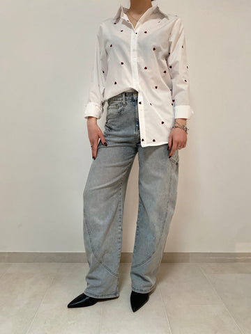 Denim cucitura davanti ed extra tasca laterale da XS a L