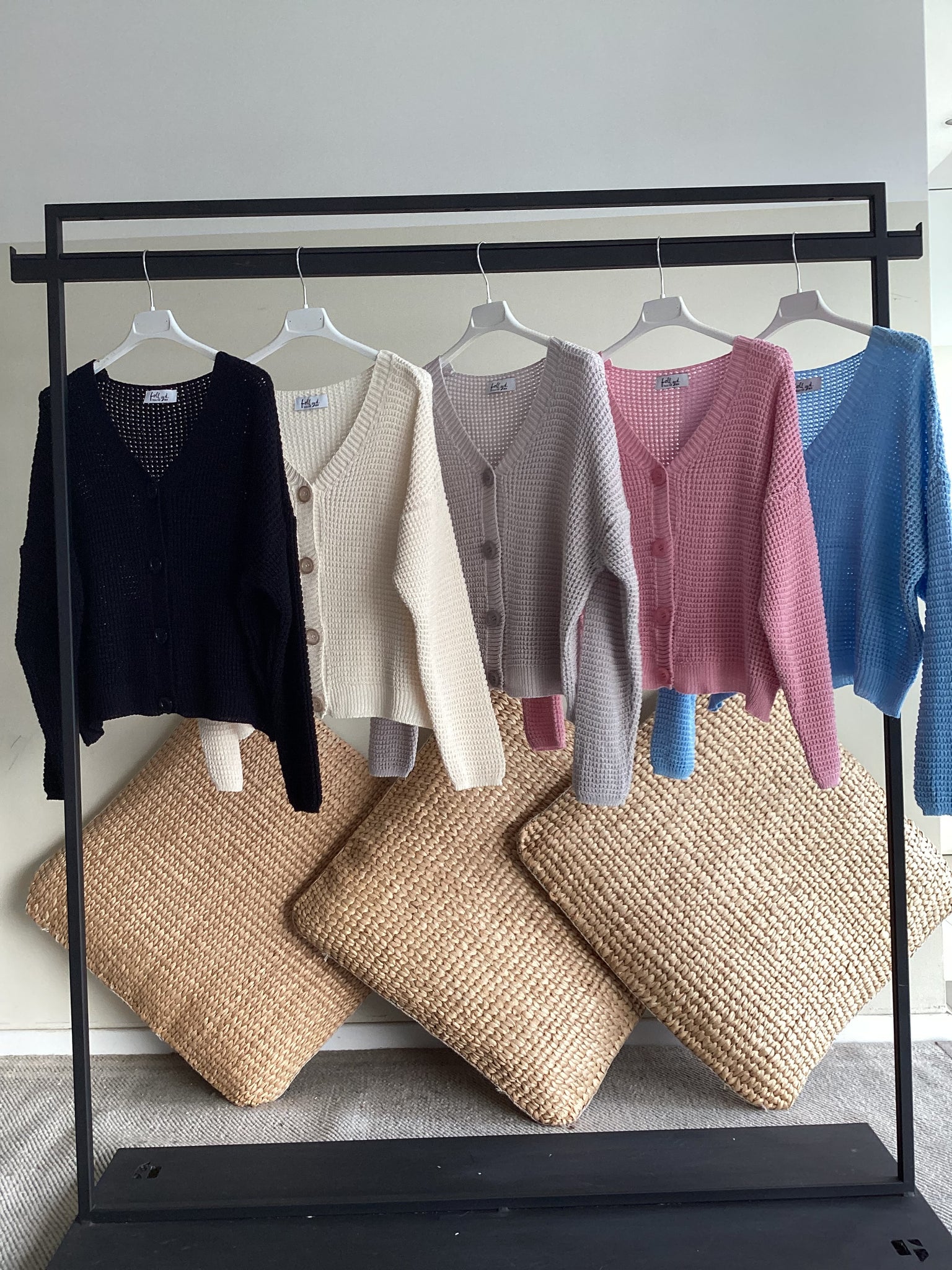 Cardigan filo 4 bottoni microfilo luccicante misto cotone tg UNICA